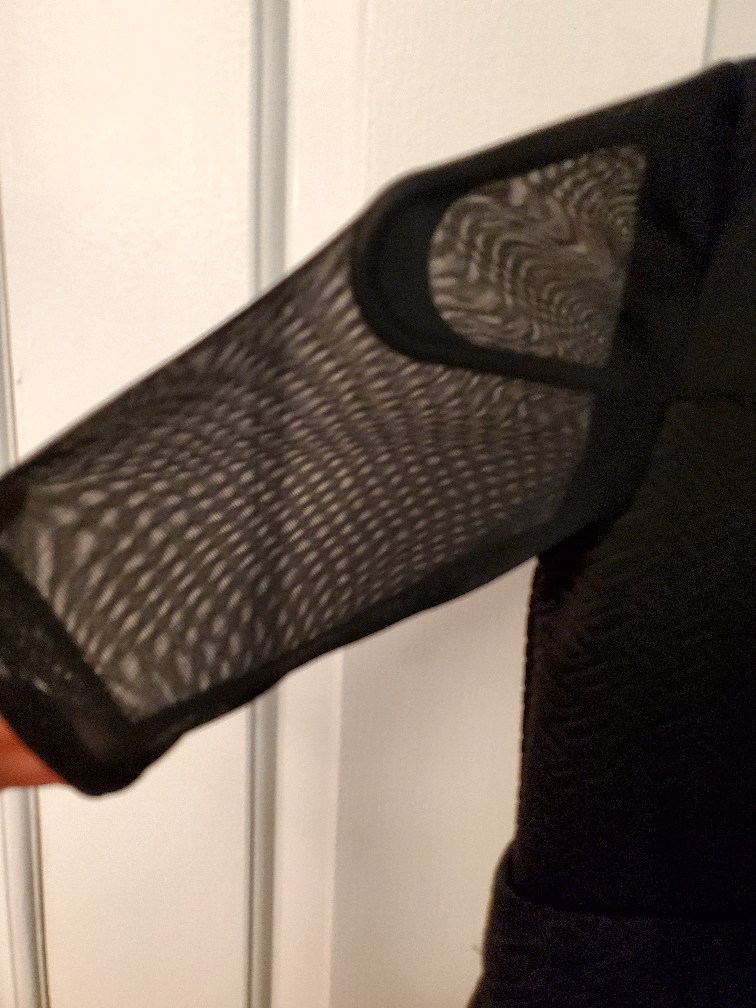 kids black dress with sheer sleeve, size small - photo 3