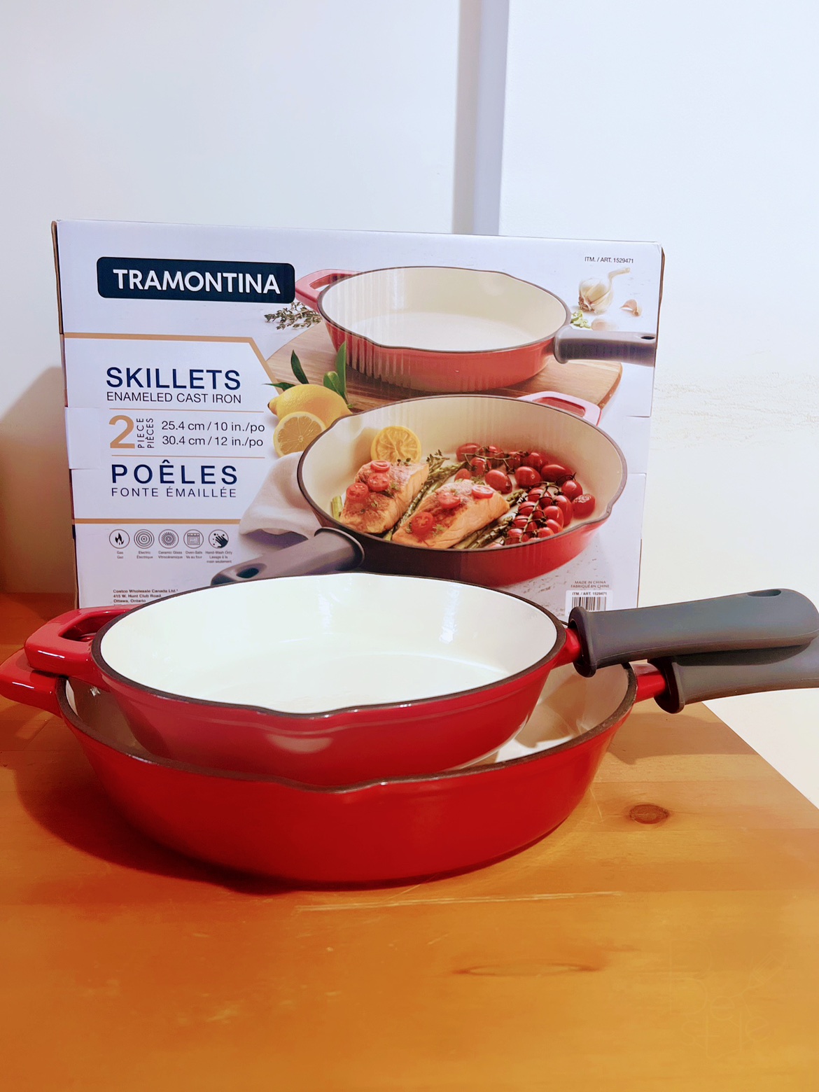 Tramontina Enameled Cast Iron Skillets(2) (Open Box-Never Used) thumbnail