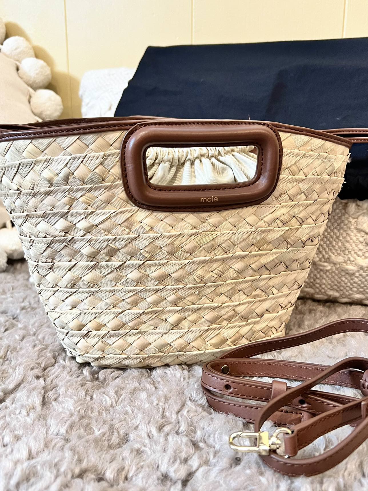 Maje Bucket Bag w Leather Trim - photo 2