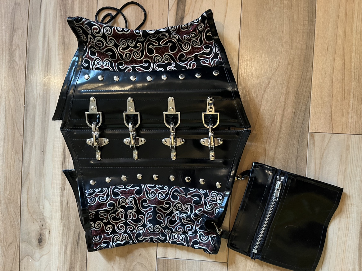 Bustier/Corset Black With Red and Silver Glitter image indicator(7)