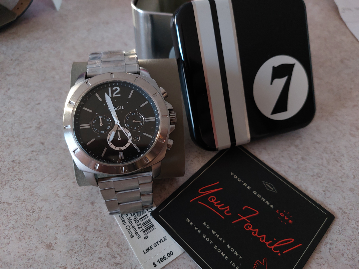 New Stainless steel Fossil watch - photo 3