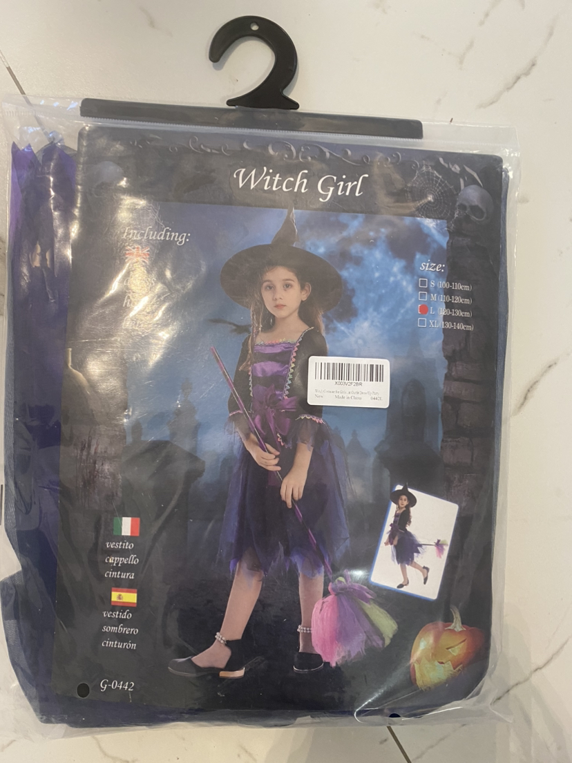 Witch girl costume size 4-8 years brand new - photo 2