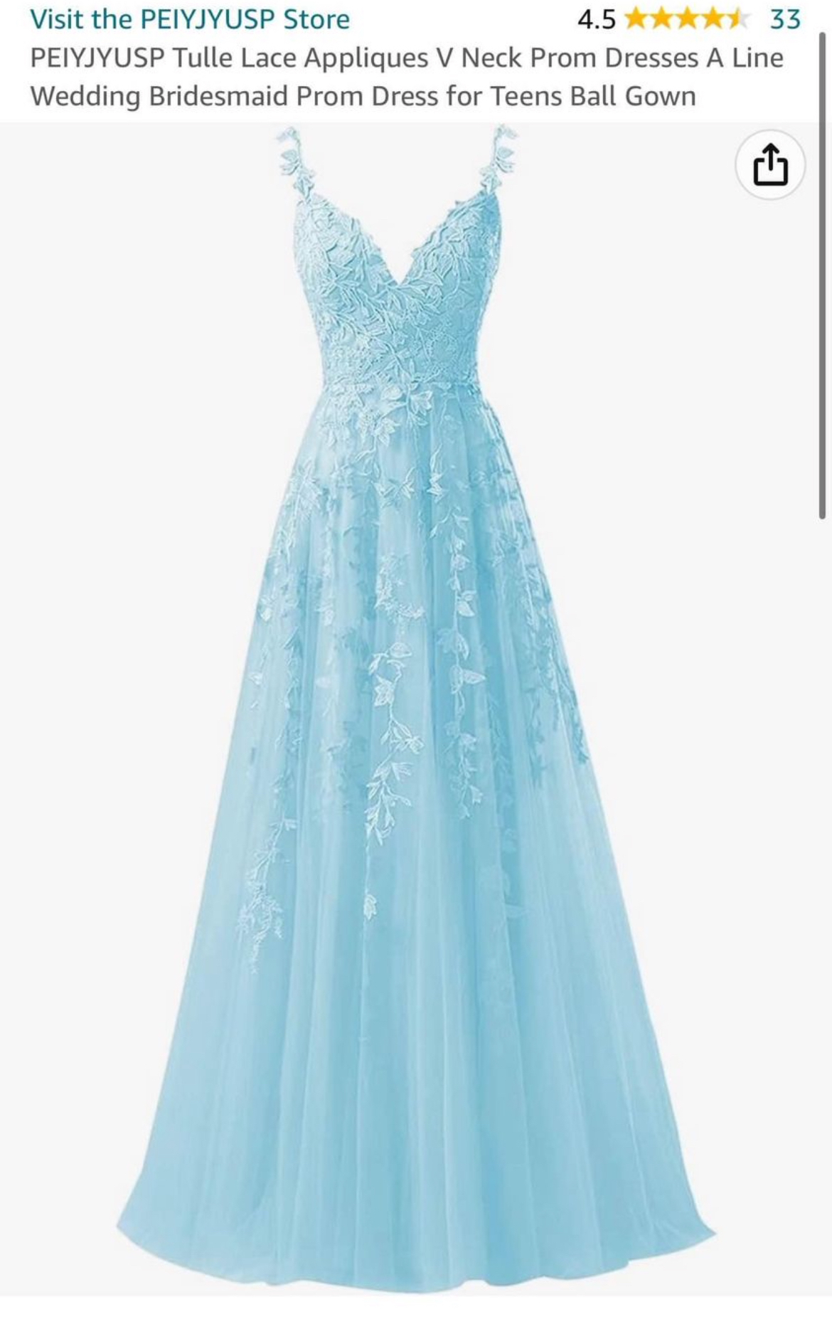 Tulle Lace Appliques V Neck A Line Bridesmaid Prom Ball Gown