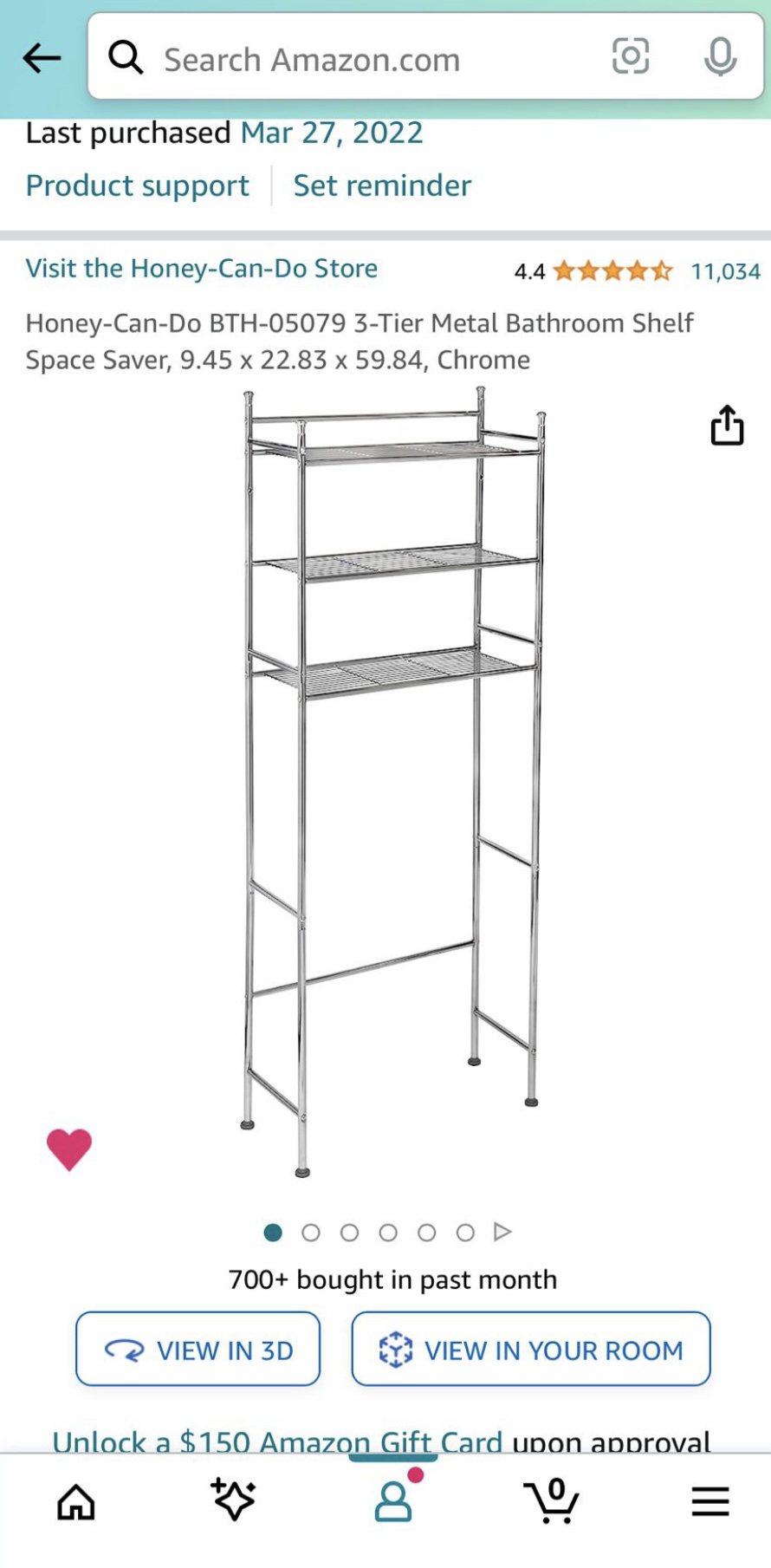 Bathroom storage