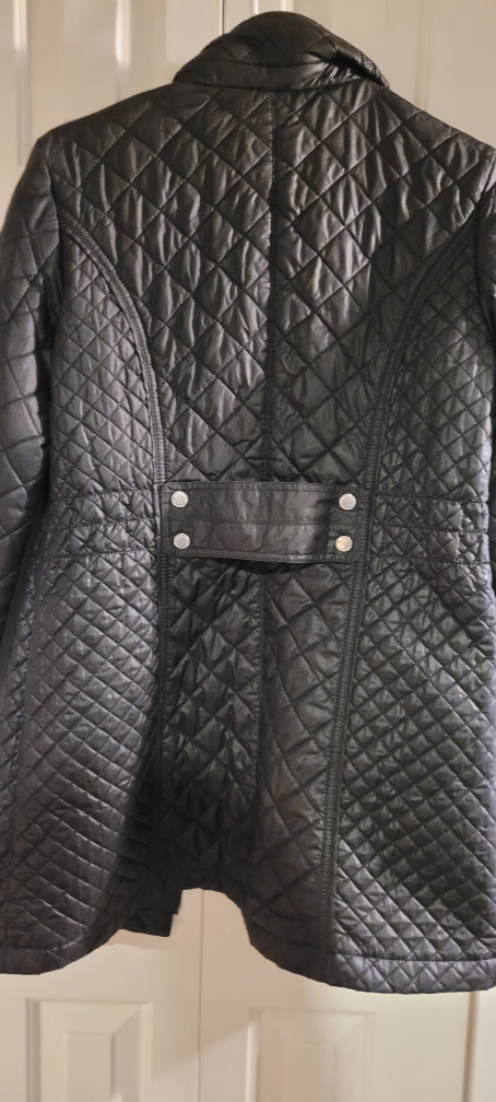 Black coat small, not waterproof