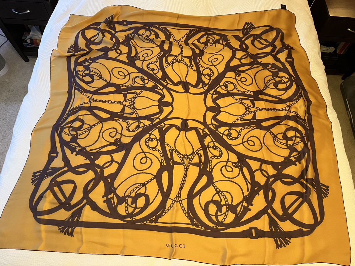 Brand New Gucci silk scarf