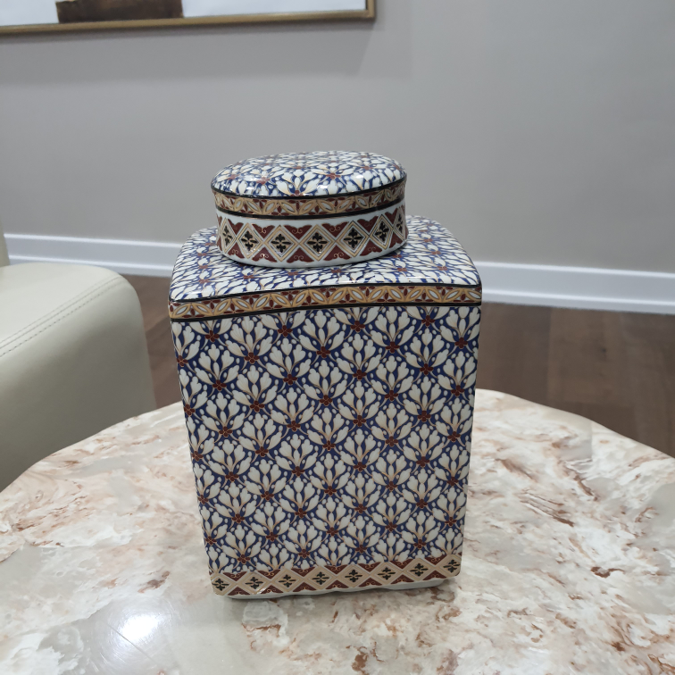 Cobalt Blue Square Porcelain Ginger