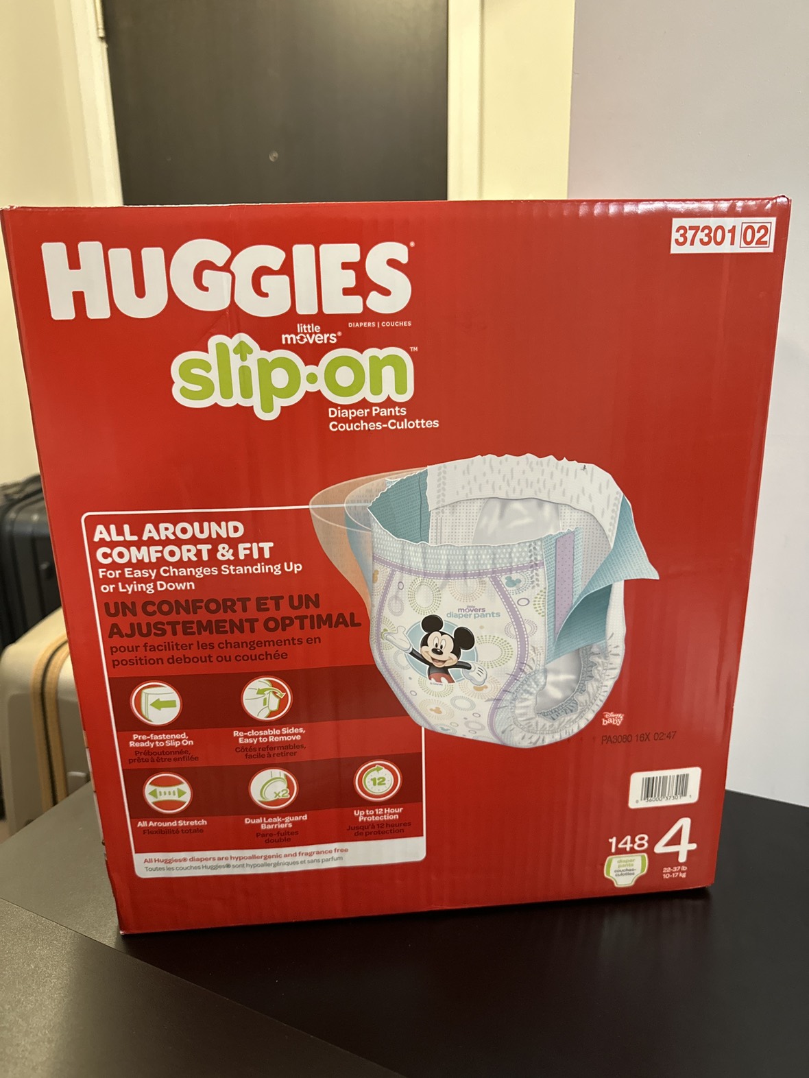 Diapers Huggies slip on size 4 (148 count)