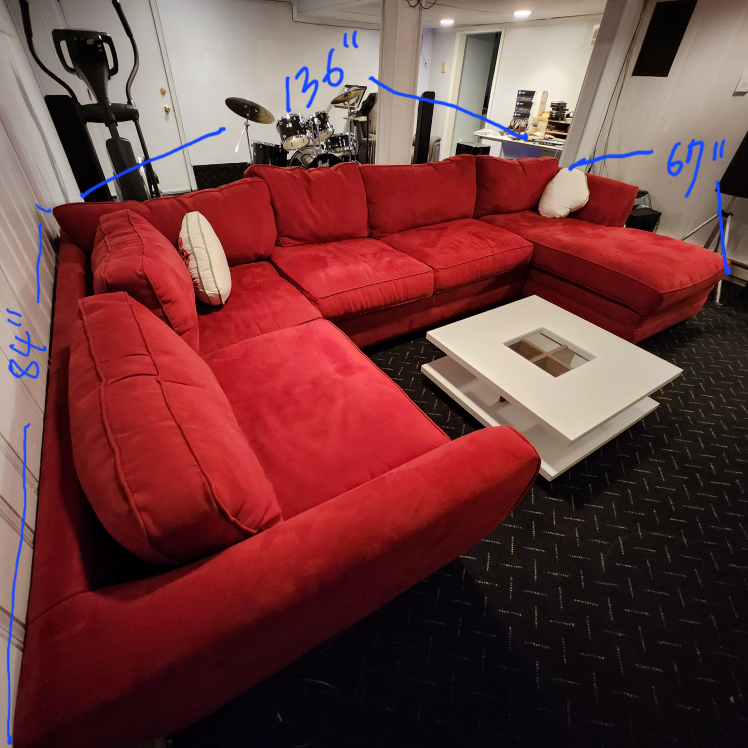Red HM Richard's 3-pc. Sectional Sofa