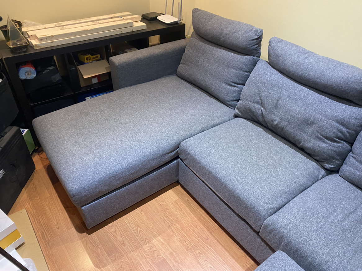 IKEA Vimle aka Finnala couch with footstool storage - photo 3