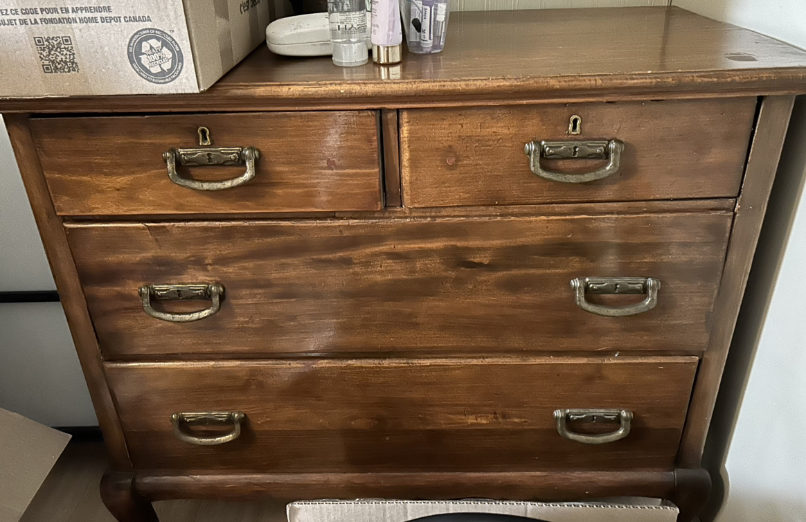 Vintage solid wood chest of drawers