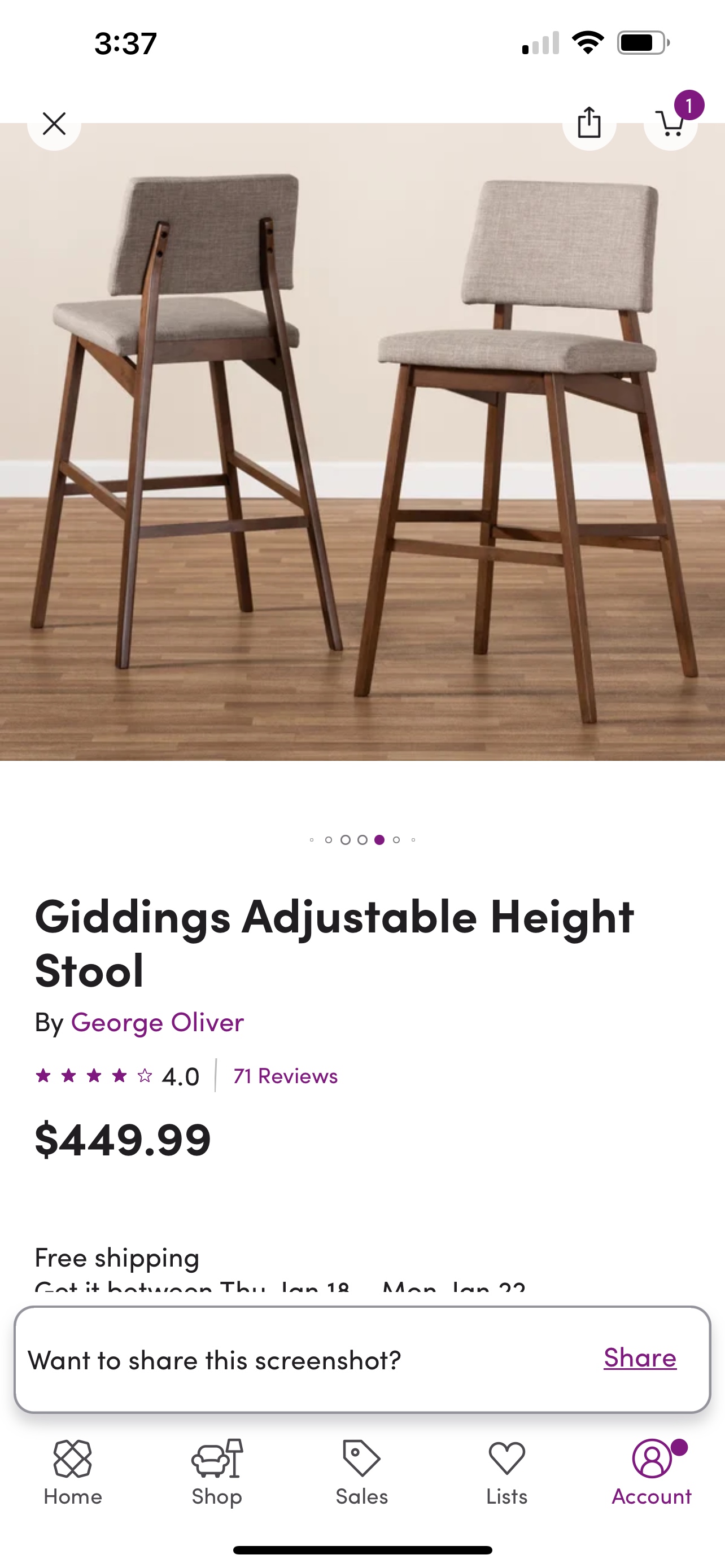 Upholstered Solid Wood Stools image indicator(6)