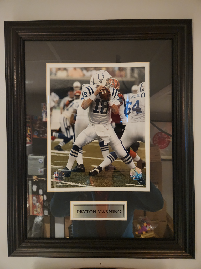 Payton Manning authentic nfl license frame