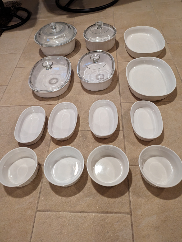 Corningware 18 piece French White set