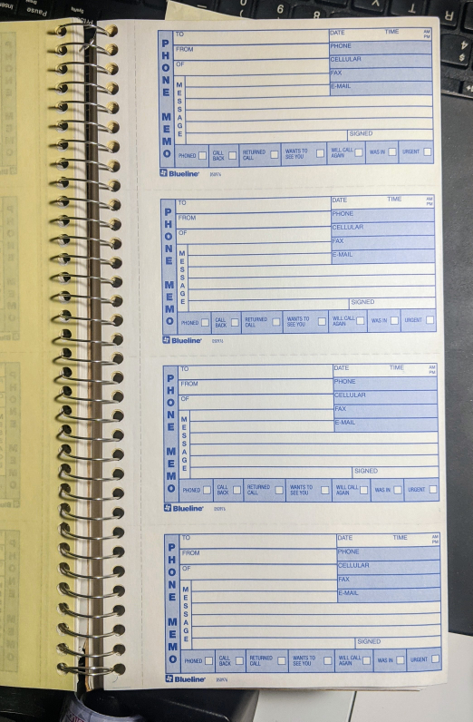 🥕 DAY 5 FREE  Blueline® Telephone Message Book  ENGLISH image indicator(2)