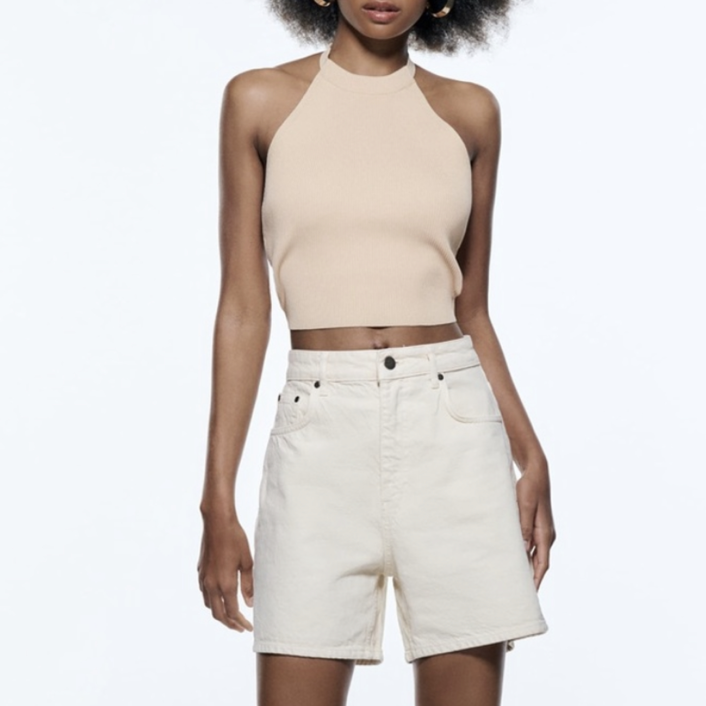 NEW Zara knitted halter top S image indicator(6)