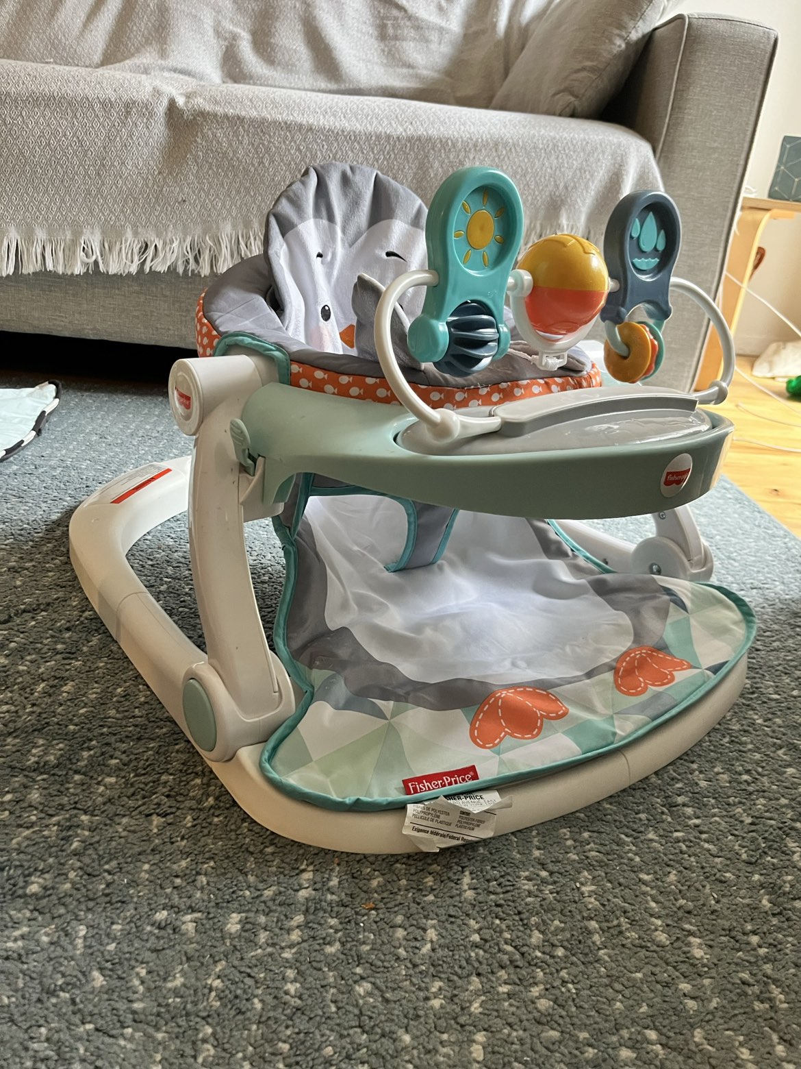 Fisher Price Sit me up seat with toybar