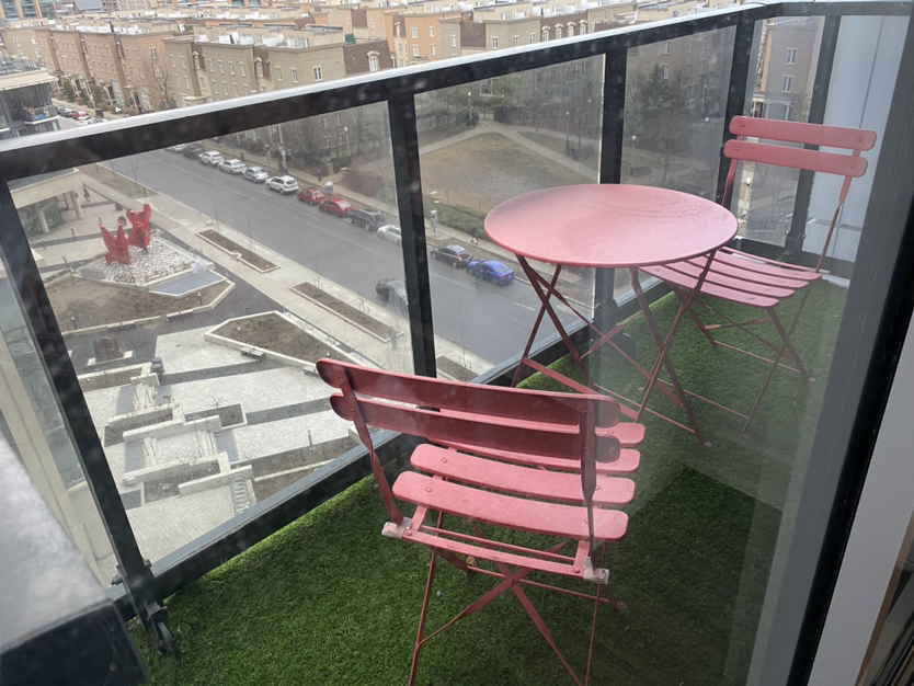 Balcony set table and 2 chairs