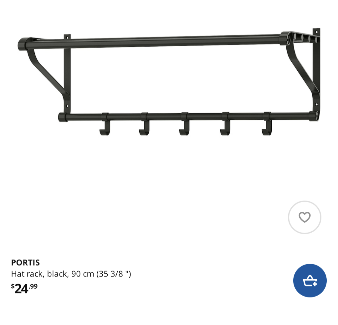 Ikea Portis Coat Rack thumbnail