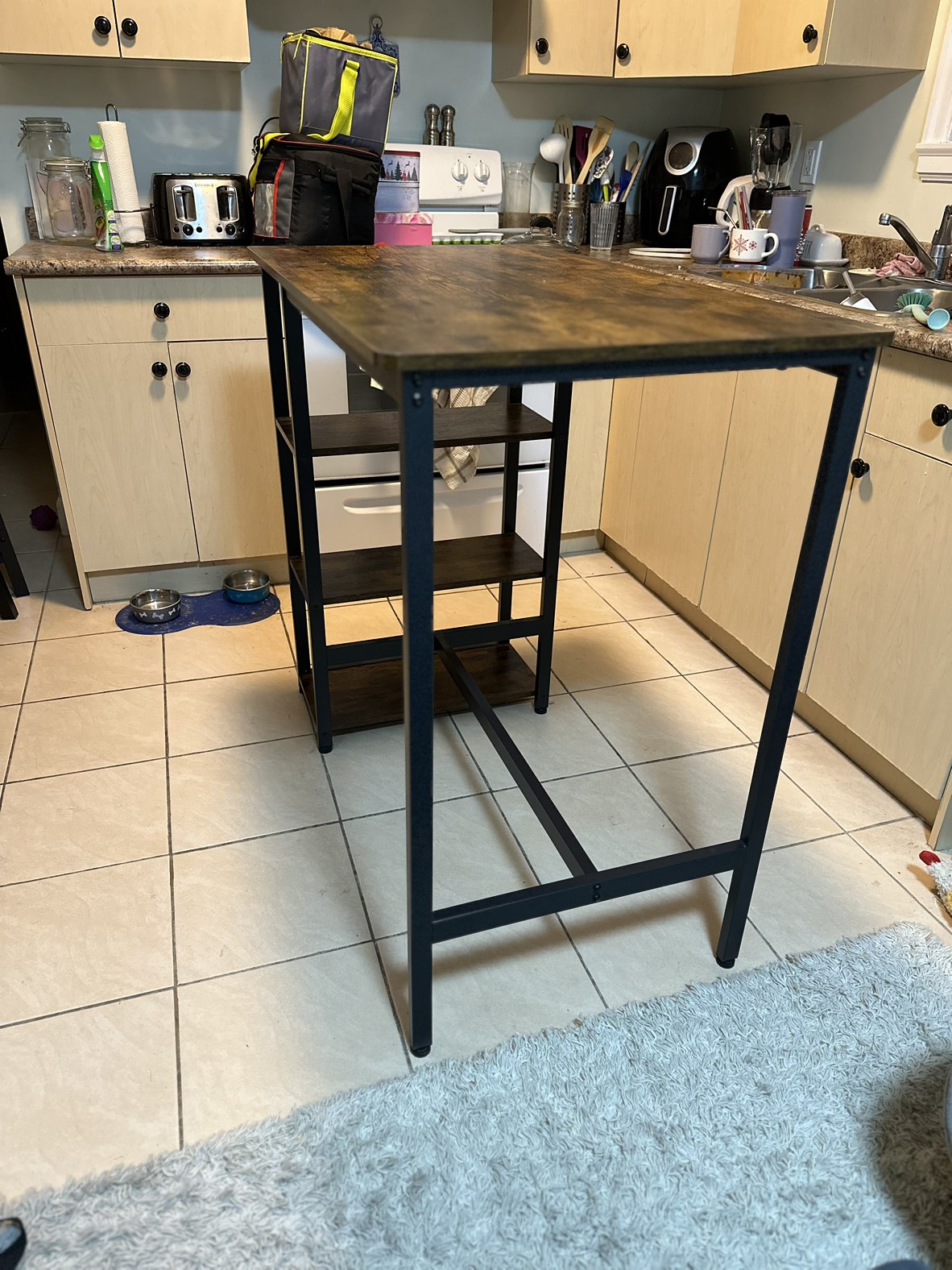 VASAGLE Bar Table with storage shelves - photo 5
