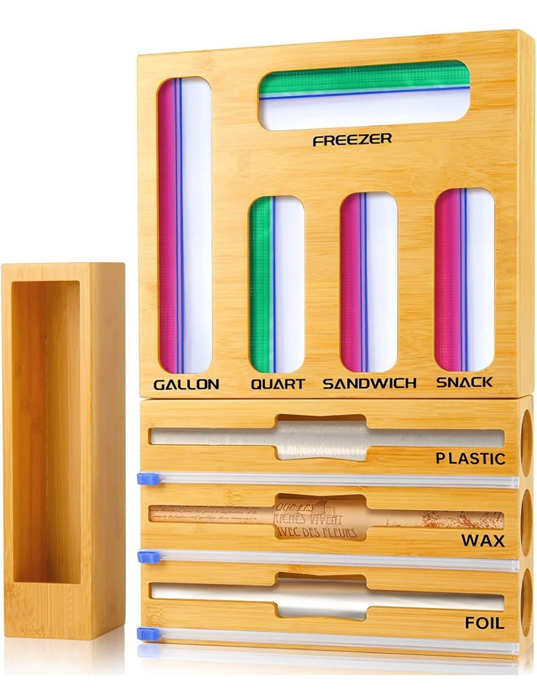 9 IN 1 Ziplock Bag Storage Organizer Bamboo🥕 thumbnail
