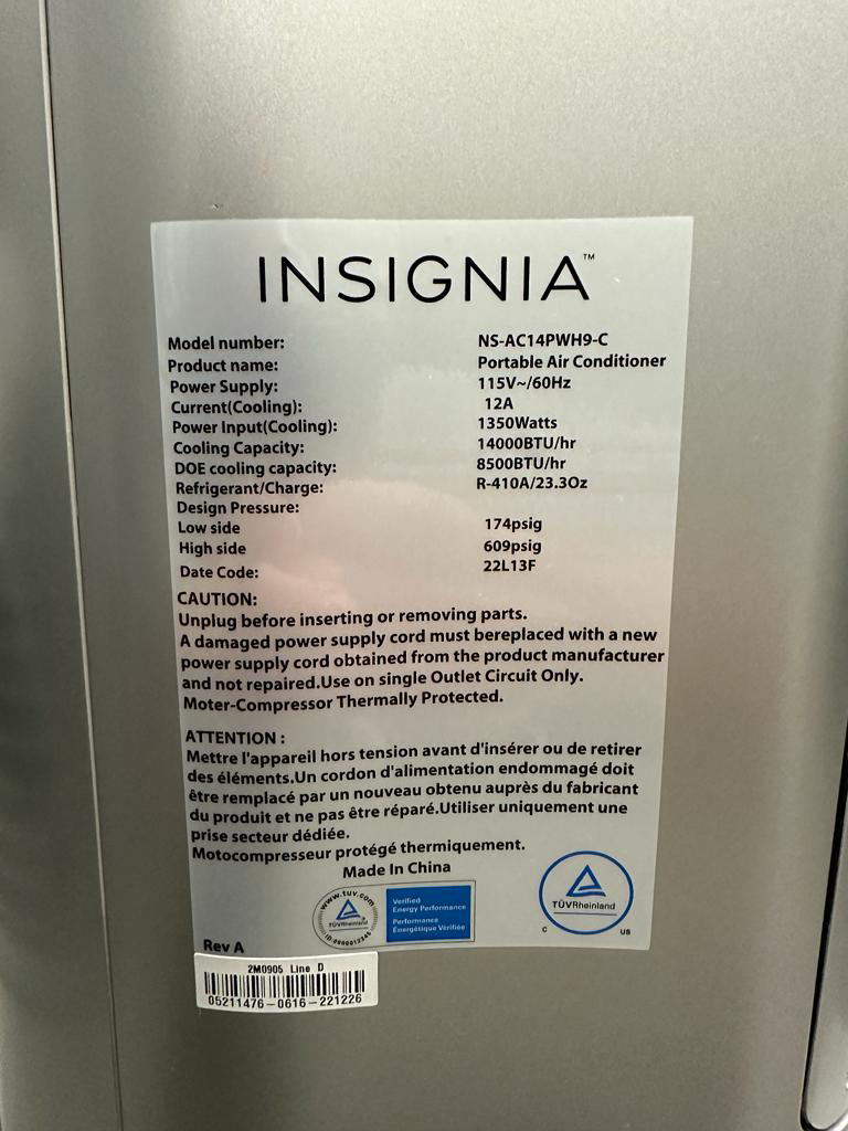Insignia Portable A/C image indicator(4)