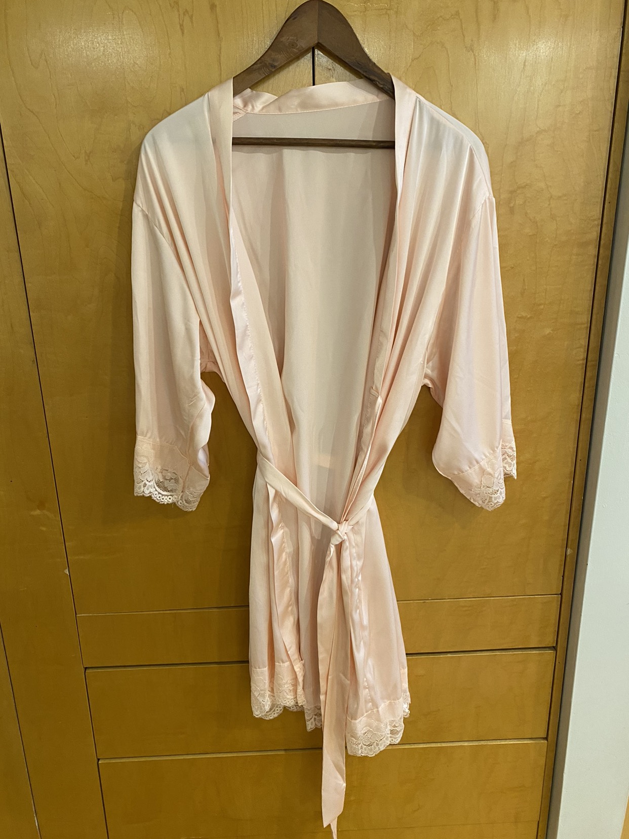 Soft pink, satin robes (3 total) thumbnail