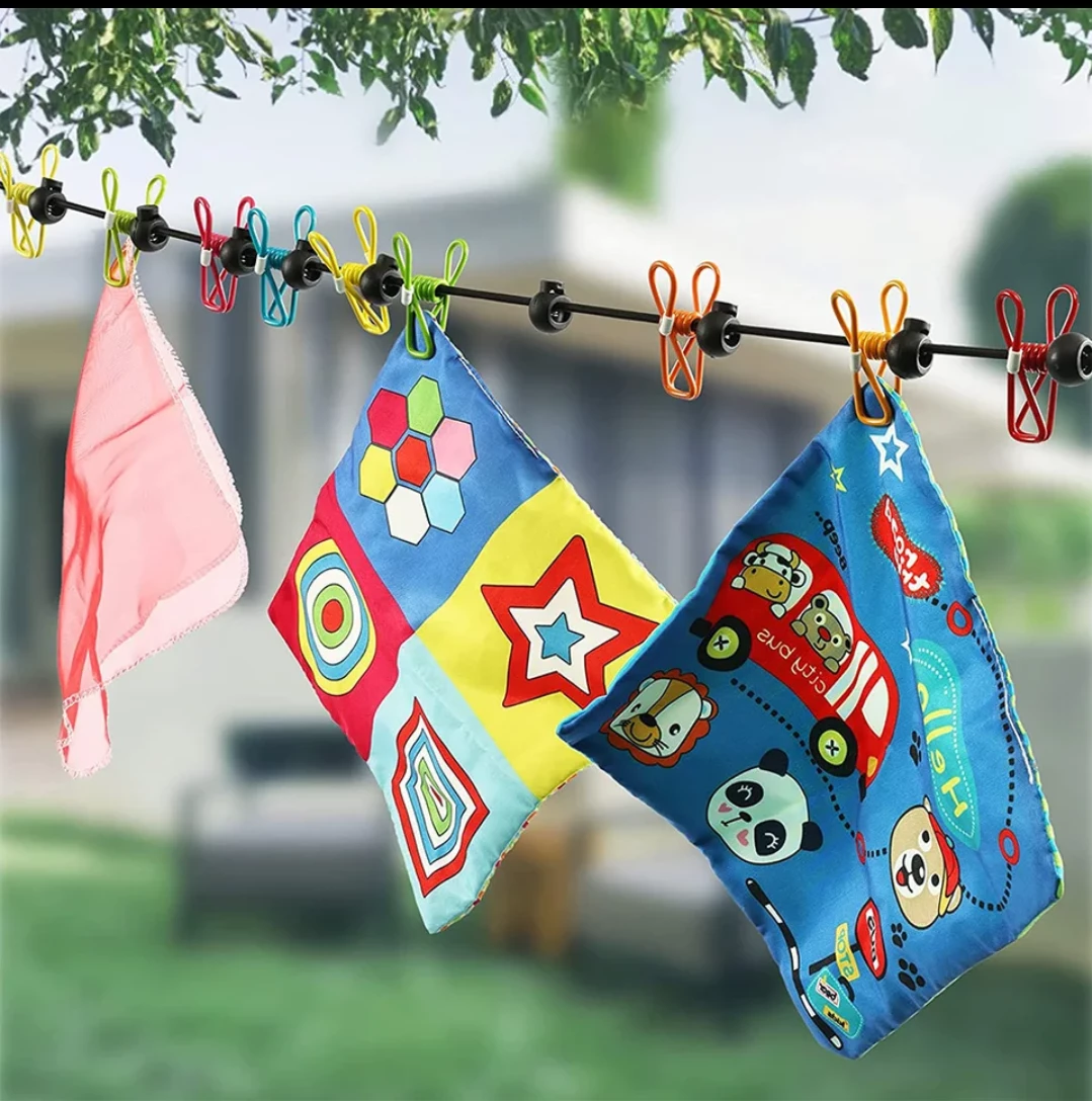8 Laundry Clothes Hanging Clips thumbnail