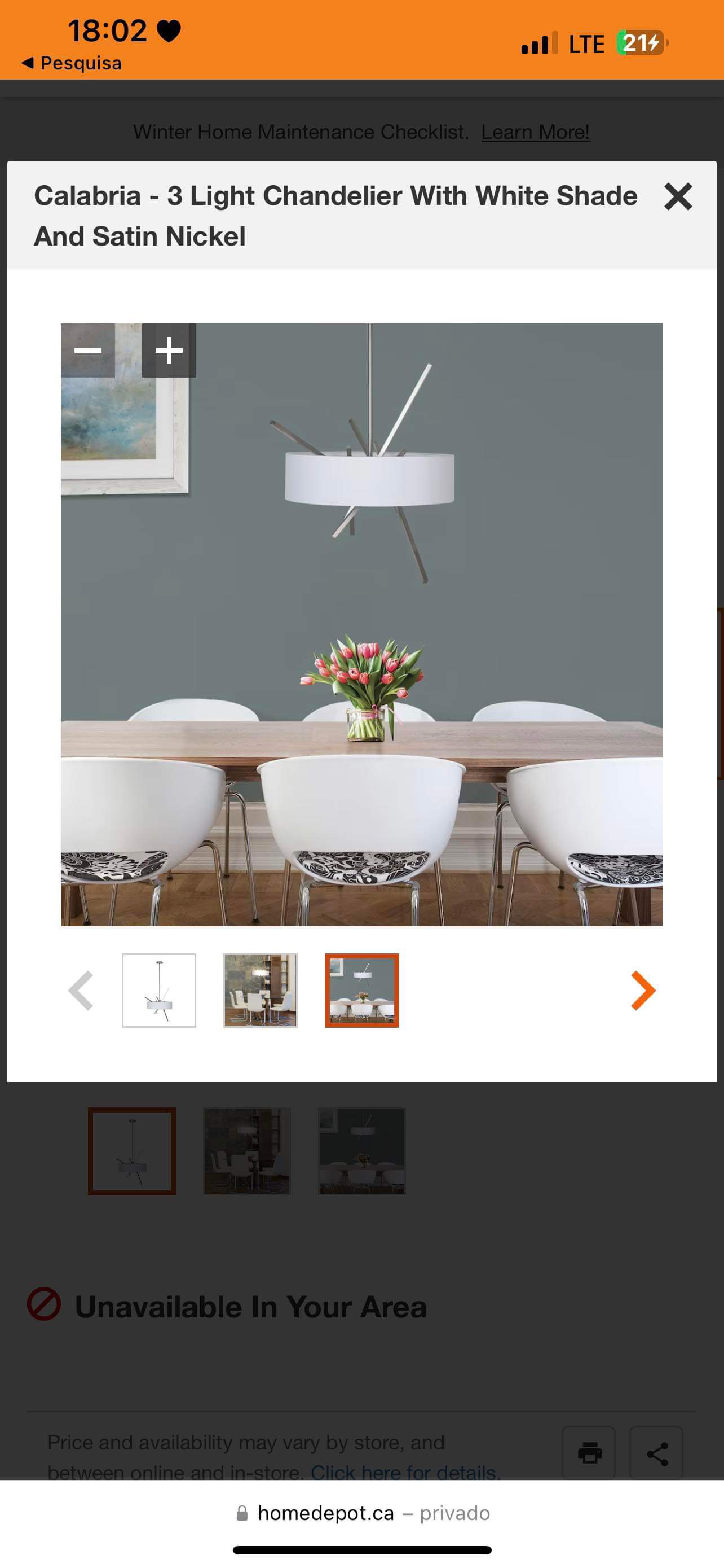 3 light chandelier with white drum shade lamp #84 image indicator(2)