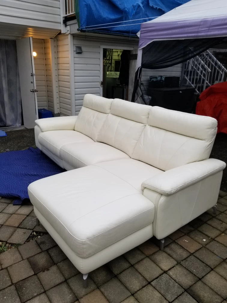 Leather Sectional Recliner Sofa. - photo 2