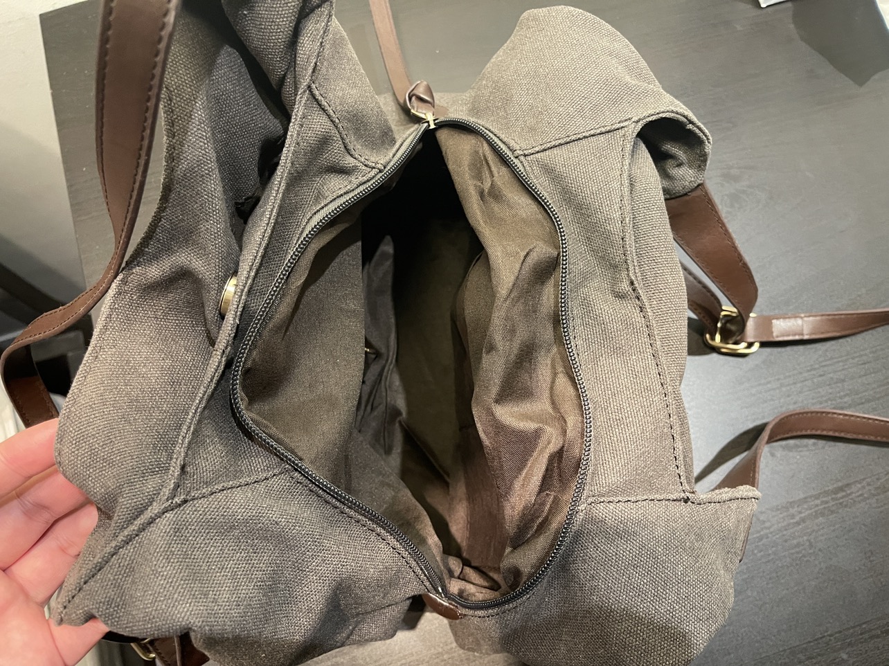 Canvas shoulder bag #freecycle image indicator(6)