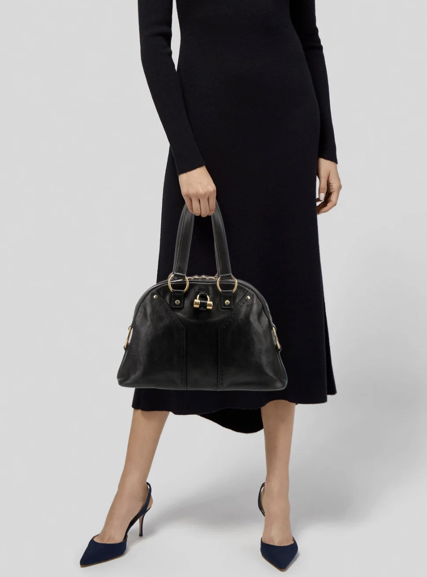 YSL Muse Bag - Patent Leather - Silvertone Hardware image indicator(10)