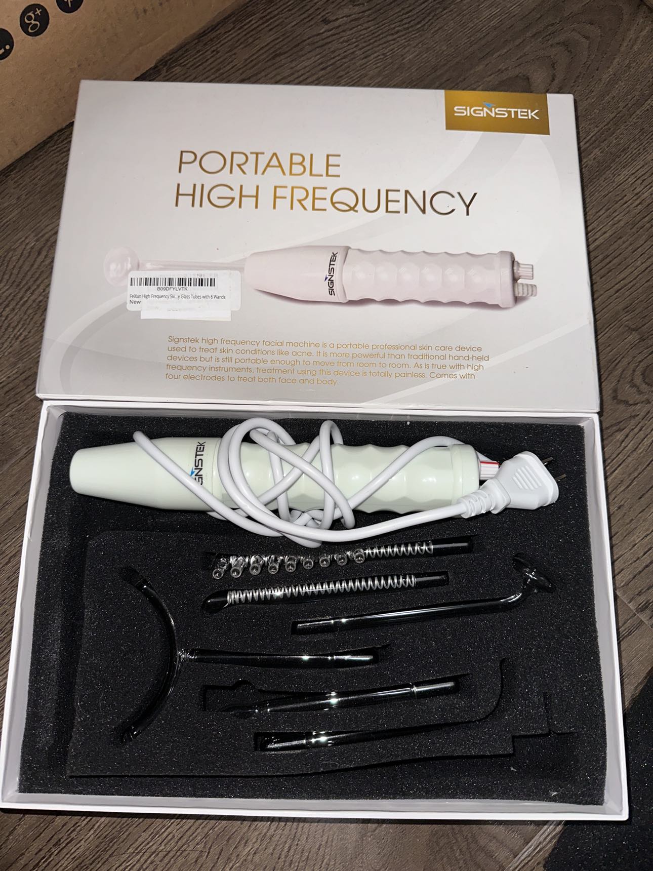 High frequency facial wand