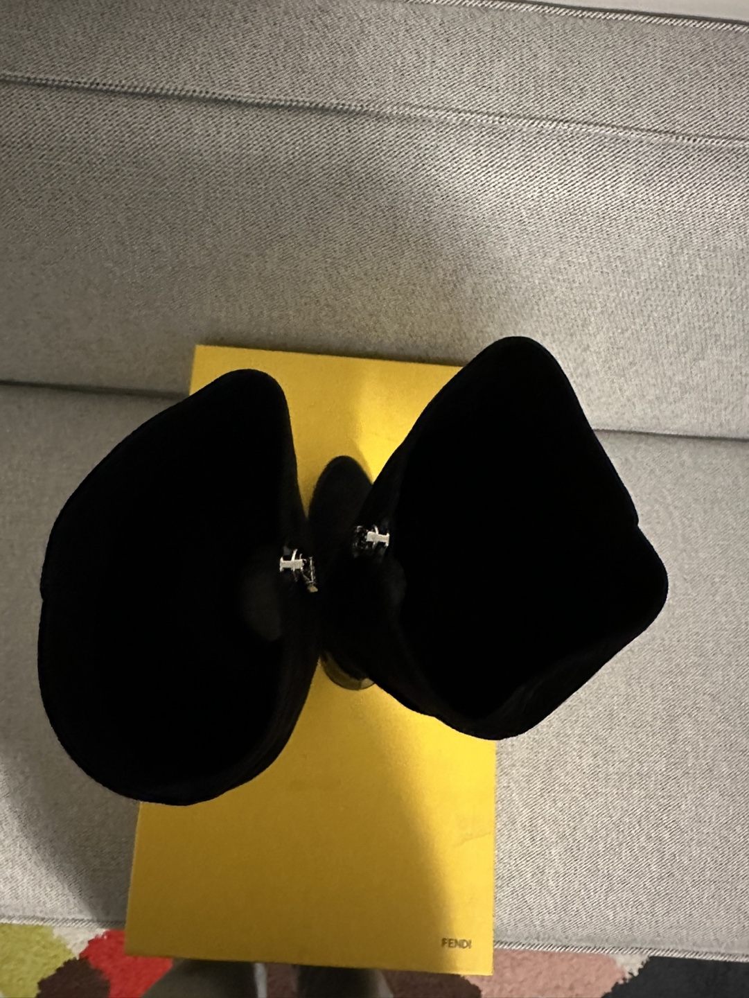 Fendi black high heel boots size 35 image indicator(10)
