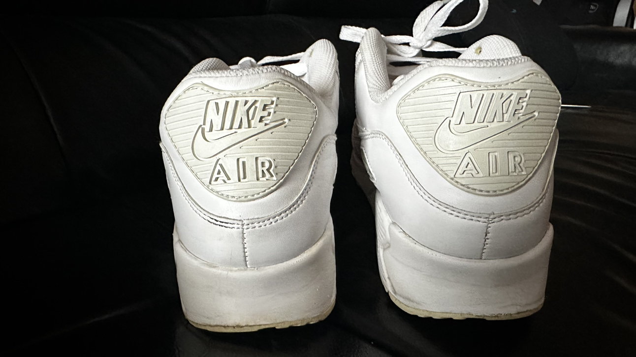 NIKE AIR MAX 90 trainers triple white leather image indicator(2)