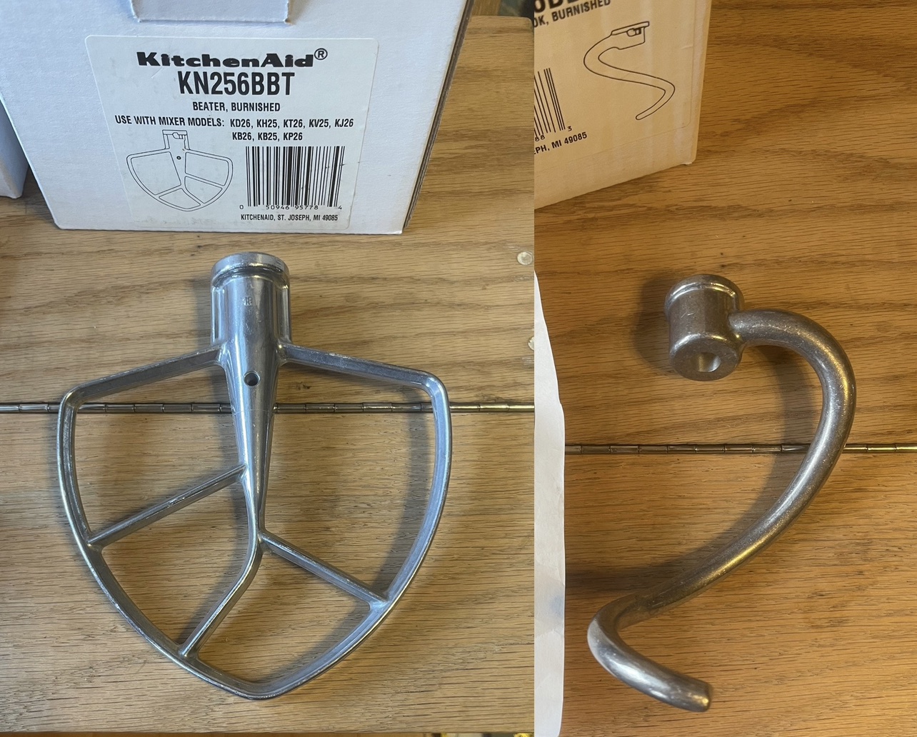 Dough Hook and Beater Paddle For KitchenAid Pro 600