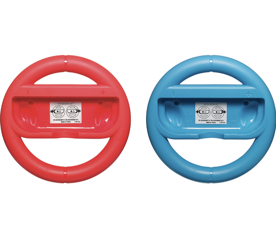 Steering Wheel for Nintendo Switch - 2 Pack - Blue/Red Insignia - photo 2