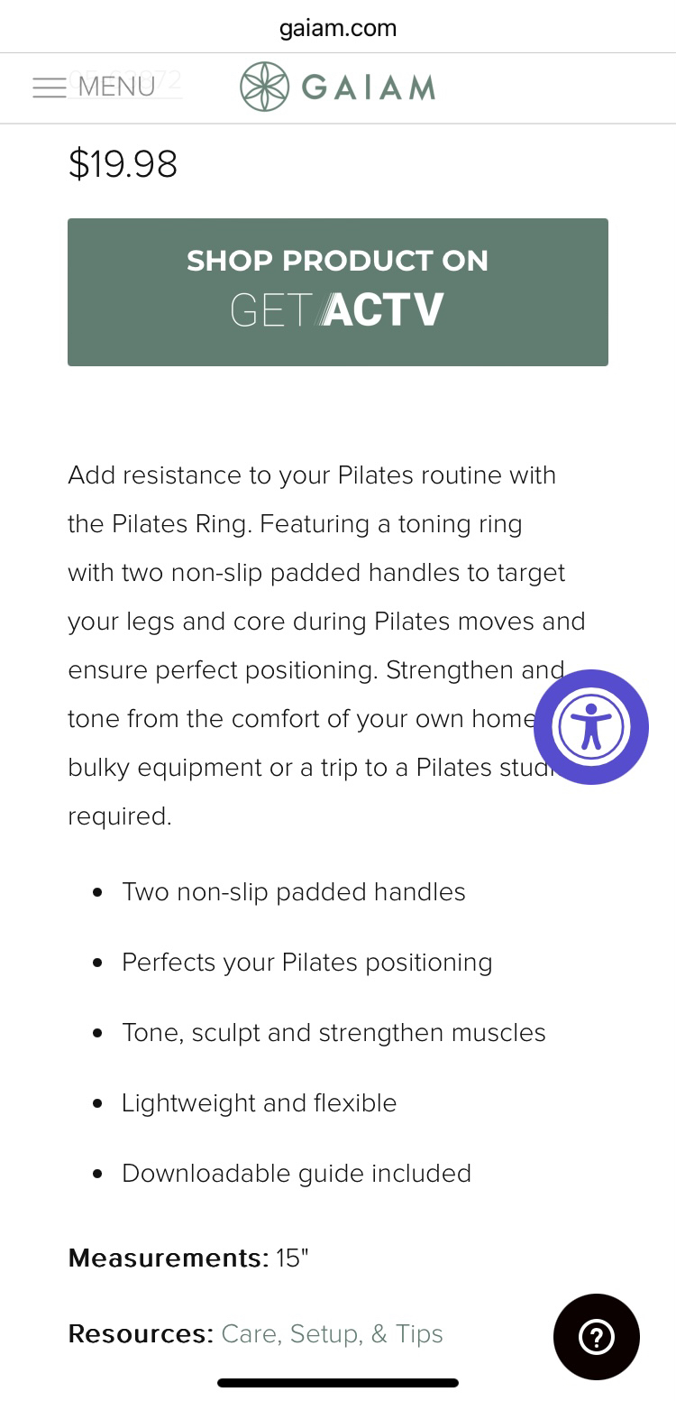 Gaiam Pilates Fitness Ring 15” - photo 2