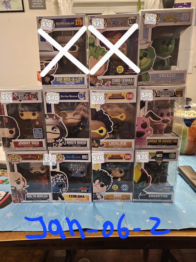 funko pops for sale!!!starting from$15 to $55