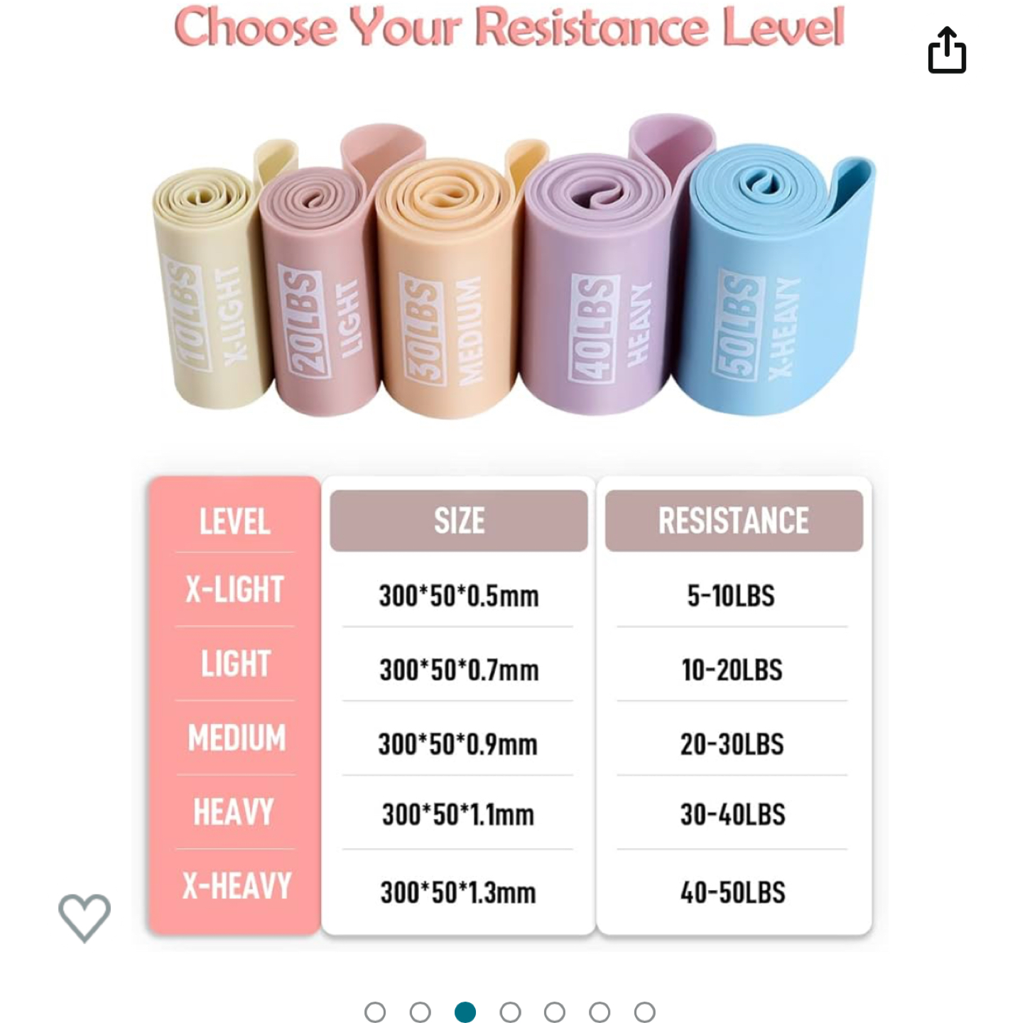 Niceact Resistance Bands - Exercise Workout Booty Loop Bands Set - photo 3