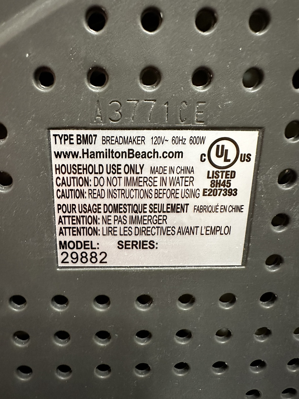 Hamilton Beach Bread Maker image indicator(6)