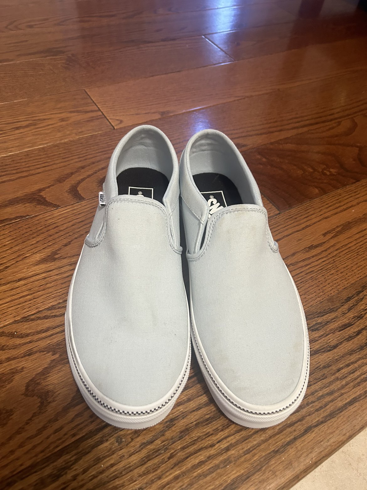 Pale blue/grey Vans shoes - 8.5W thumbnail