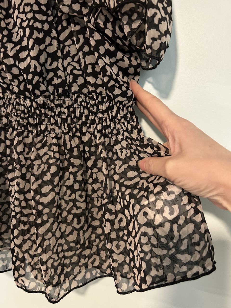 Black and white leopard print top - photo 3