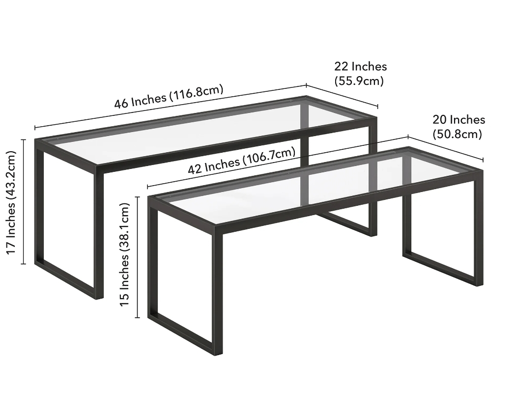 2 Nested Coffee Tables - photo 2