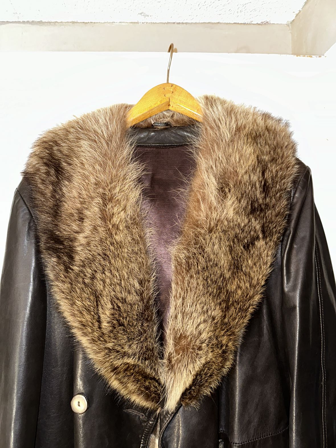 V.I.P. Vintage Leather Overcoat (brown)🥕 - photo 2