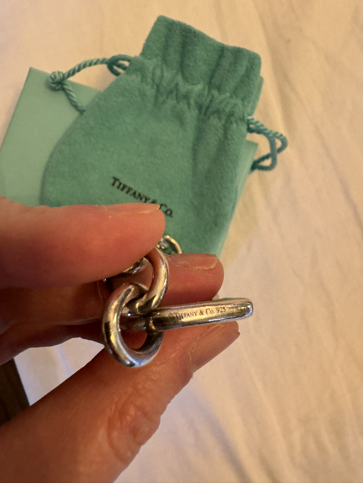 Tiffany & co open heart clasped silver bracelet - photo 5
