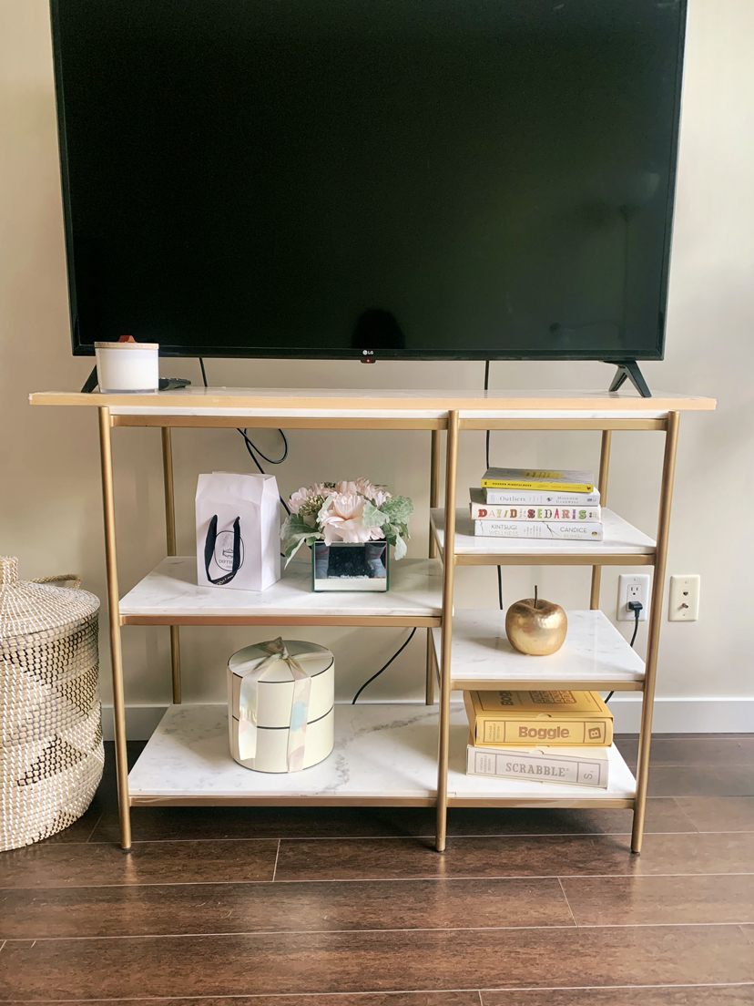 White Marble & Gold Shelf