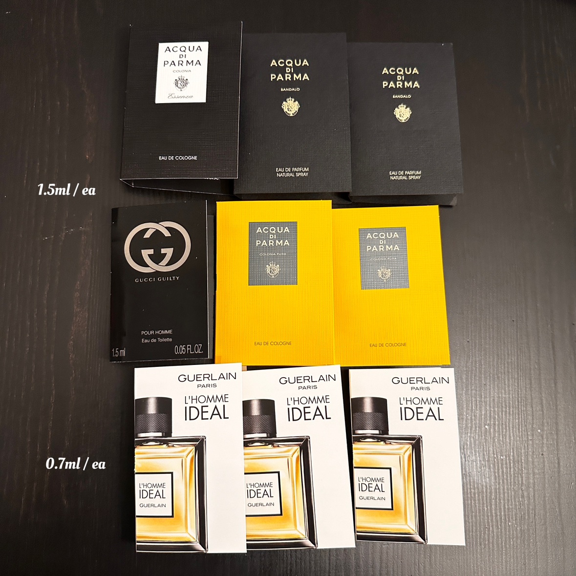 Men‘s perfume samples