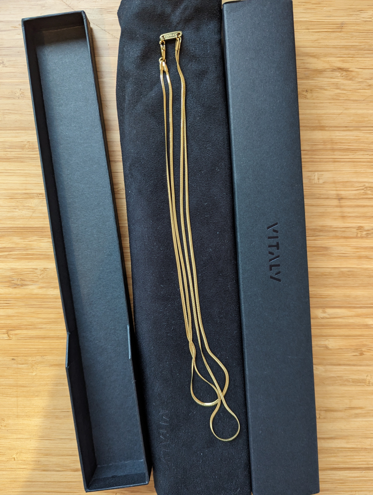 Vitaly "silk" necklace - tarnish free, minimalist - photo 2