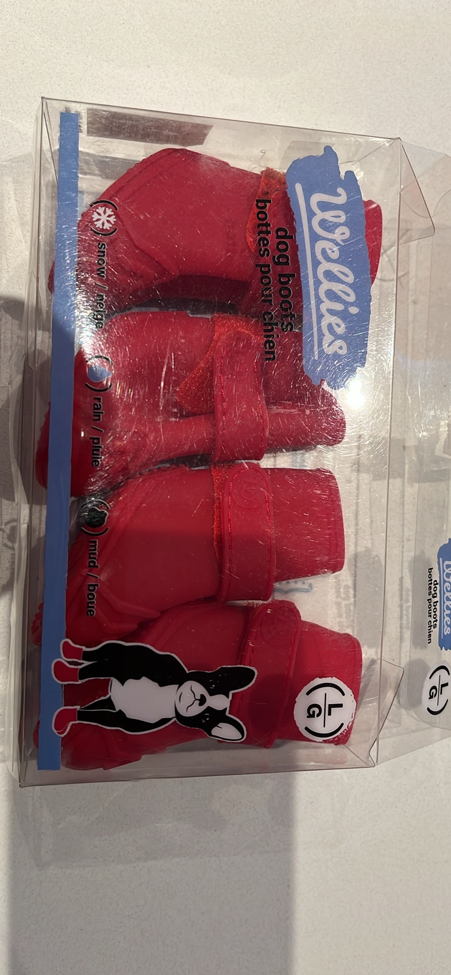 Dog boots Wellies for pug, Boston terrier